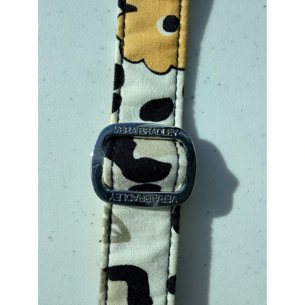 Vera Bradley Leopard Print Black Yellow Floral Messenger‎ Purse Crossbody